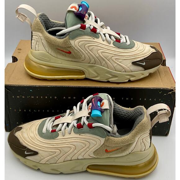 Travis Scott x Nike Air Max 270 React ENG Cactus Trails Sz 6 CT2864 200 #285